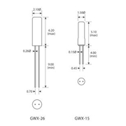 Golledge晶振,gwx-26晶振,圓柱插件晶振 Golledge晶振,gwx-26晶振,圓柱插件晶振